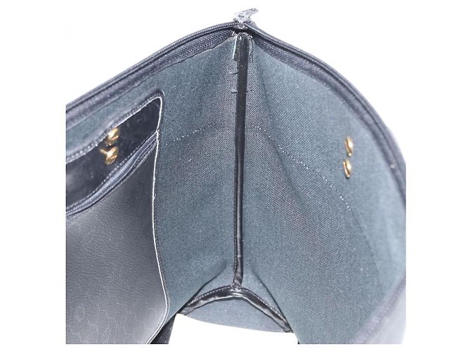 Borsa a spalla in tela a nido d'ape PVC nera e dorata Christian Dior Auth 173515 Nero D'oro - vista 19