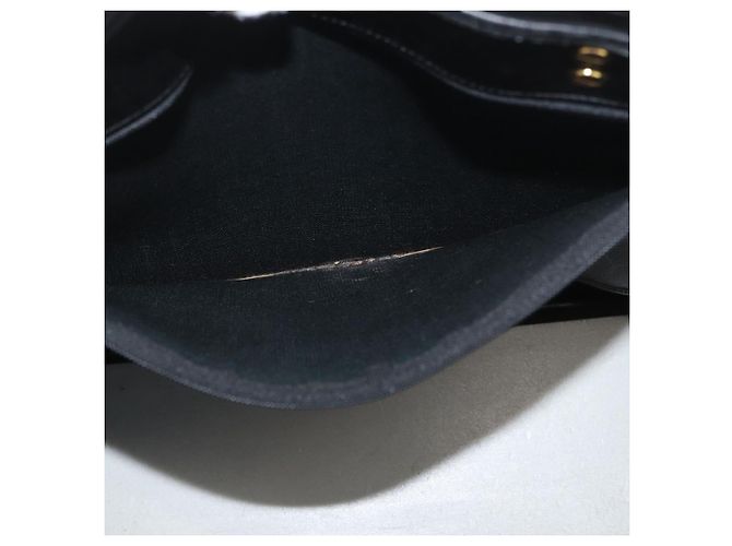 Borsa a spalla in tela a nido d'ape PVC nera e dorata Christian Dior Auth 173515 Nero D'oro - vista 22