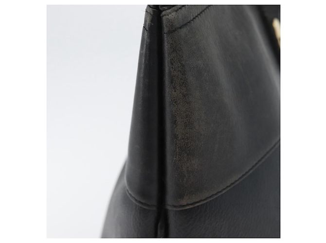 Borsa a spalla in tela a nido d'ape PVC nera e dorata Christian Dior Auth 173515 Nero D'oro - vista 4