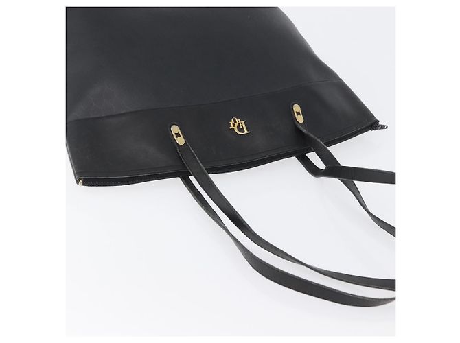 Borsa a spalla in tela a nido d'ape PVC nera e dorata Christian Dior Auth 173515 Nero D'oro - vista 7