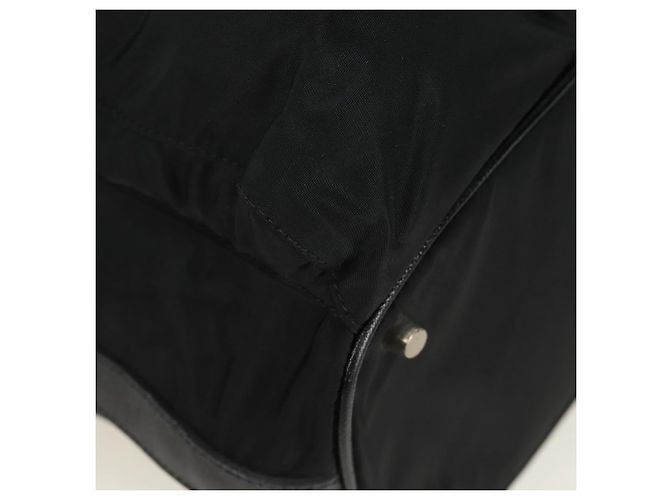 Borsa a Spalla PRADA Nylon Nero Oro Auth 165372V D'oro - vista 16