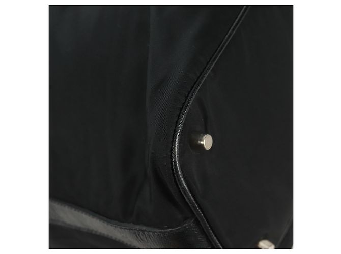 Borsa a Spalla PRADA Nylon Nero Oro Auth 165372V D'oro - vista 18