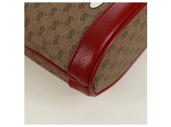 GUCCI GUCCI �~ Borsa Micro GG Supreme Doraemon PVC Beige Oro 647801 Auth 173166SAM D'oro - vista 10