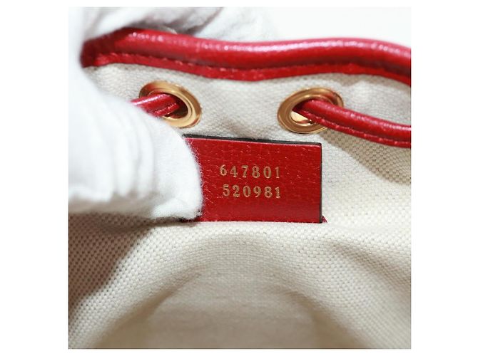 GUCCI GUCCI �~ Borsa Micro GG Supreme Doraemon PVC Beige Oro 647801 Auth 173166SAM D'oro - vista 12