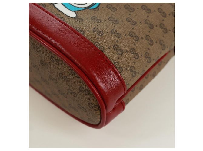 GUCCI GUCCI �~ Borsa Micro GG Supreme Doraemon PVC Beige Oro 647801 Auth 173166SAM D'oro - vista 15