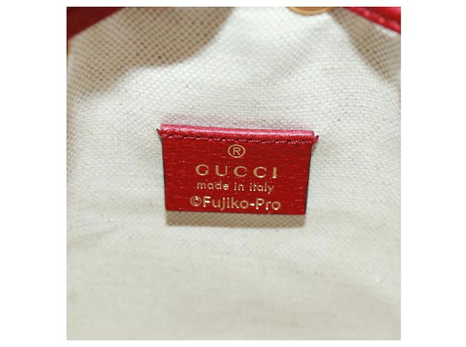 GUCCI GUCCI �~ Borsa Micro GG Supreme Doraemon PVC Beige Oro 647801 Auth 173166SAM D'oro - vista 18