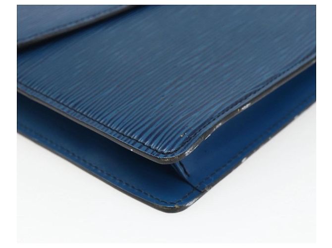 LOUIS VUITTON Clutch Epi Montaigne 27 Blu M52655 LV Auth ep13321 - vista 14