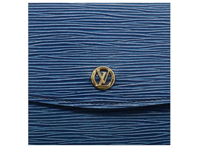 LOUIS VUITTON Clutch Epi Montaigne 27 Blu M52655 LV Auth ep13321 - vista 17
