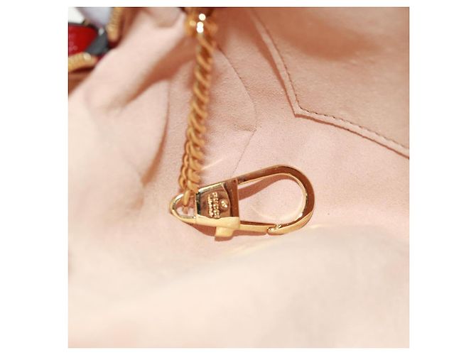 Borsa a Spalla GUCCI Micro GG Supreme Doraemon PVC Beige Oro 647784 Auth 161334SM D'oro - vista 10