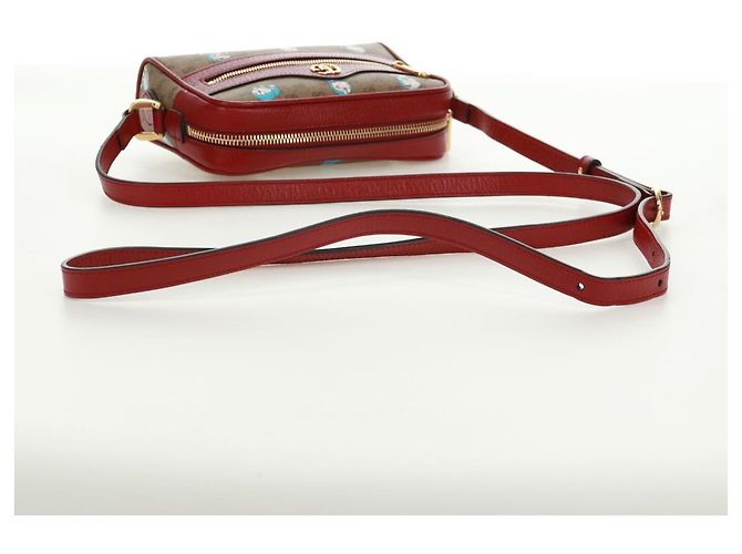 Borsa a Spalla GUCCI Micro GG Supreme Doraemon PVC Beige Oro 647784 Auth 161334SM D'oro - vista 7
