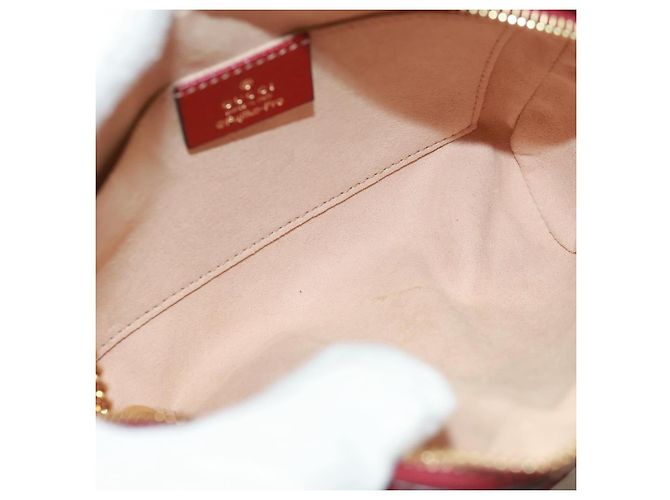 Borsa a Spalla GUCCI Micro GG Supreme Doraemon PVC Beige Oro 647784 Auth 161334SM D'oro - vista 9