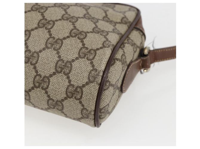 Gucci Borsa GG Supreme Web Sherry Line in PVC Beige Oro 001 56 6655 Auth 173550 D'oro - vista 16