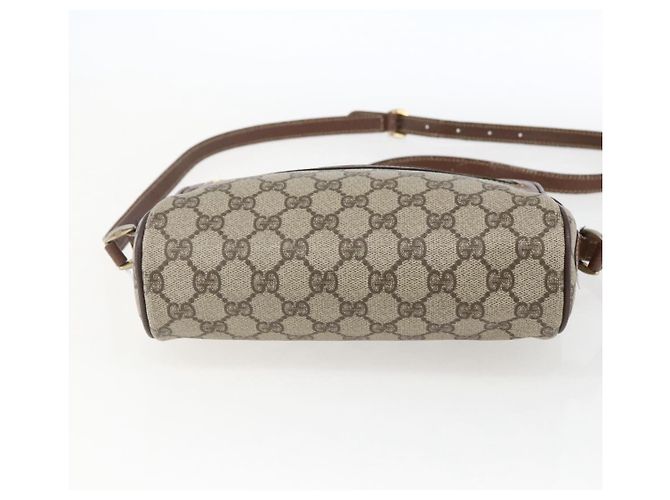 Gucci Borsa GG Supreme Web Sherry Line in PVC Beige Oro 001 56 6655 Auth 173550 D'oro - vista 5