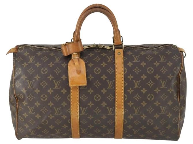 LOUIS VUITTON Borsa Boston Monogram Keepall 50 M41426 LV Auth 170744 Monogramma - vista 13