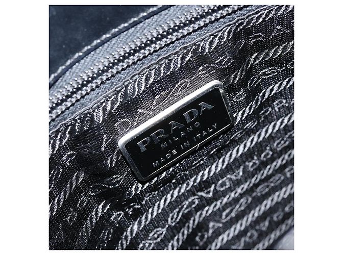 Borsa a Spalla PRADA Nylon Nero Argento Autentica ep13436 - vista 17
