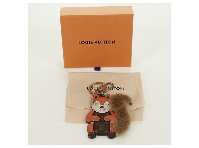 LOUIS VUITTON Monogram Schlüsselanhänger Eichhörnchen Charm Braun M00345 LV Auth 161327M Monogramm - Ansicht 11