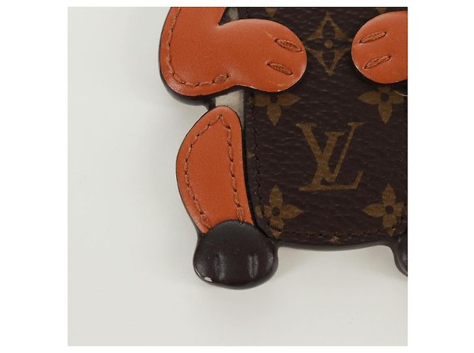 LOUIS VUITTON Monogram Schlüsselanhänger Eichhörnchen Charm Braun M00345 LV Auth 161327M Monogramm - Ansicht 3