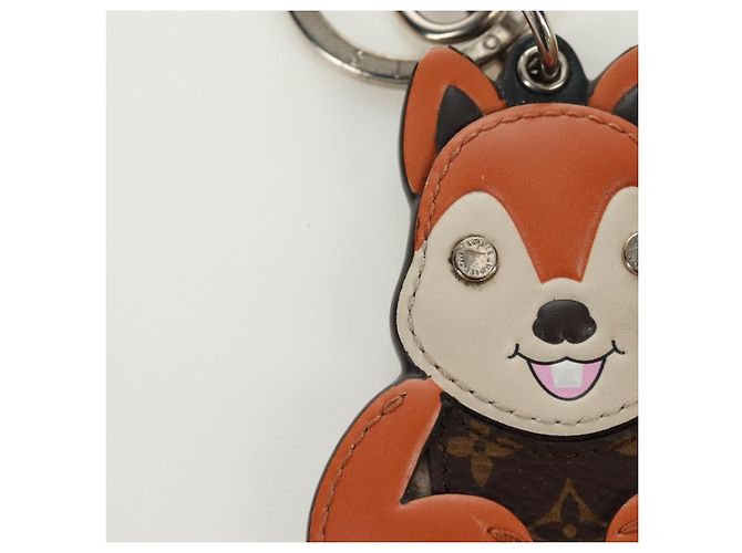 LOUIS VUITTON Monogram Schlüsselanhänger Eichhörnchen Charm Braun M00345 LV Auth 161327M Monogramm - Ansicht 5