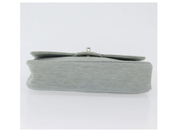 CHANEL Matelassé 26 Borsa a Spalla con Catena Jersey Grigio Argento CC Auth 170659A Marrone - vista 6