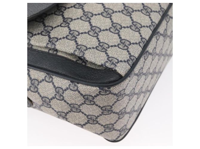 Borsa a Spalla Gucci GG Supreme Sherry Line PVC Blu Navy Oro 904 02 084 Auth 170766 D'oro - vista 15