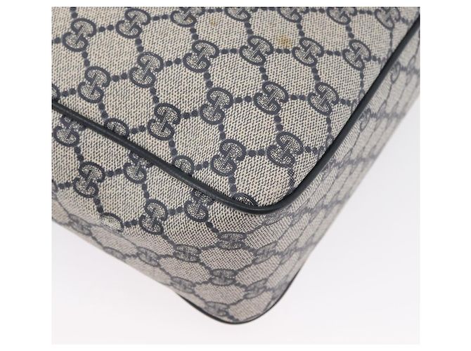 Borsa a Spalla Gucci GG Supreme Sherry Line PVC Blu Navy Oro 904 02 084 Auth 170766 D'oro - vista 17