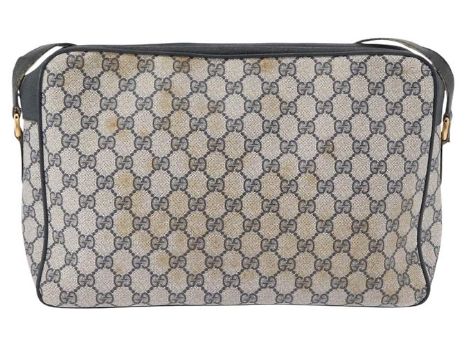 Borsa a Spalla Gucci GG Supreme Sherry Line PVC Blu Navy Oro 904 02 084 Auth 170766 D'oro - vista 2