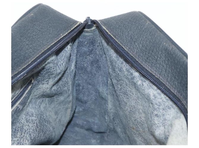 Borsa a Spalla Gucci GG Supreme Sherry Line PVC Blu Navy Oro 904 02 084 Auth 170766 D'oro - vista 21