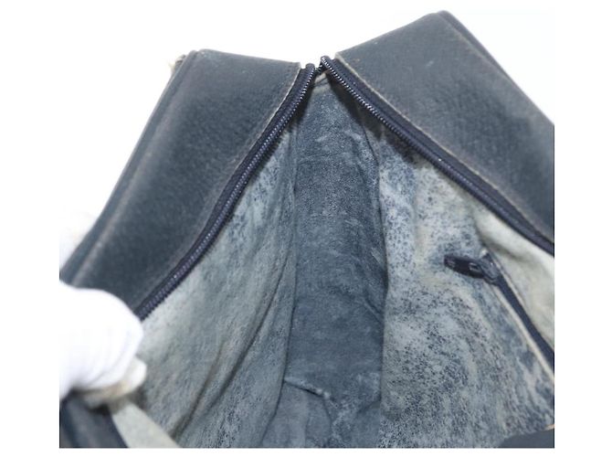 Borsa a Spalla Gucci GG Supreme Sherry Line PVC Blu Navy Oro 904 02 084 Auth 170766 D'oro - vista 22