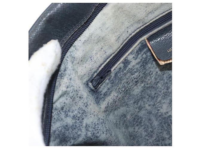 Borsa a Spalla Gucci GG Supreme Sherry Line PVC Blu Navy Oro 904 02 084 Auth 170766 D'oro - vista 25