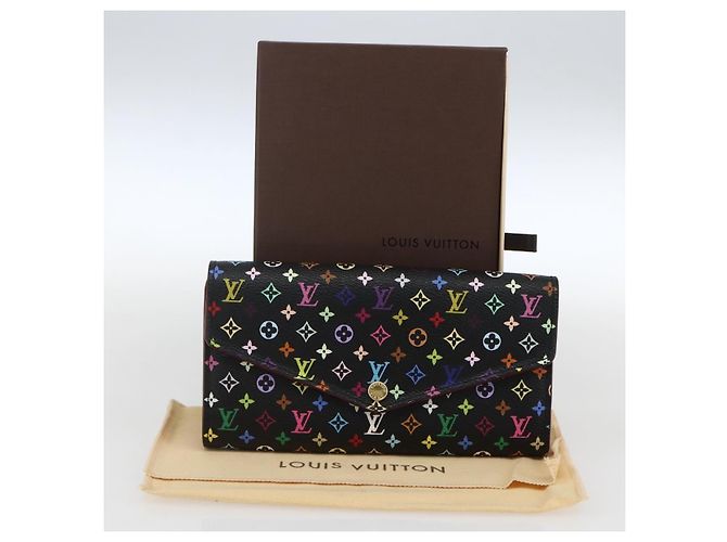 LOUIS VUITTON Multicolor Portefeiulle Sarah Wallet Black M60668 LV Auth 165955V - view 12