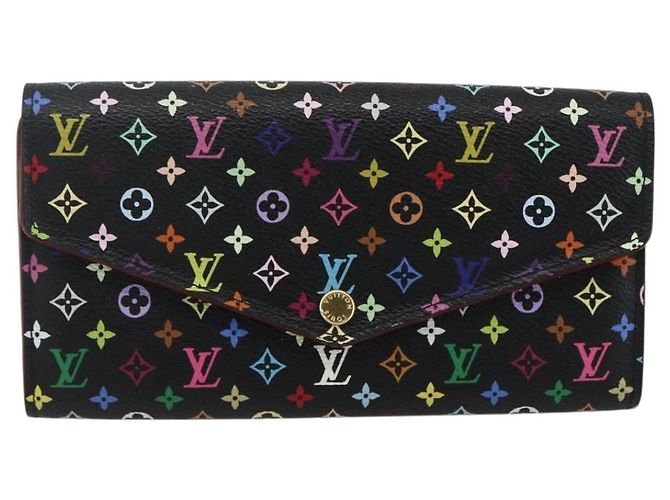 LOUIS VUITTON Multicolor Portefeiulle Sarah Wallet Black M60668 LV Auth 165955V - view 13