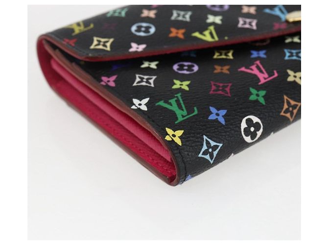 LOUIS VUITTON Multicolor Portefeiulle Sarah Wallet Black M60668 LV Auth 165955V - view 14