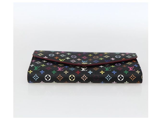 LOUIS VUITTON Multicolor Portefeiulle Sarah Wallet Black M60668 LV Auth 165955V - view 6
