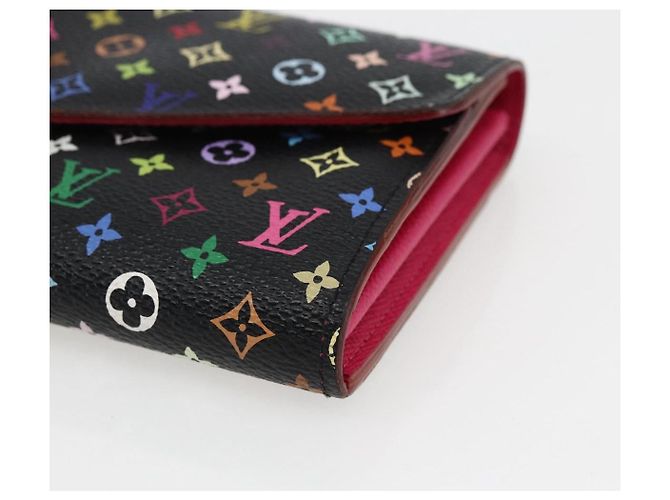 LOUIS VUITTON Multicolor Portefeiulle Sarah Wallet Black M60668 LV Auth 165955V - view 7