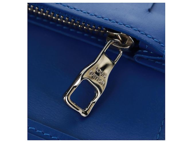 LOUIS VUITTON Taurillon Clemence Illusion Brazza Porte M81255 Auth 171844M Verde - vista 19