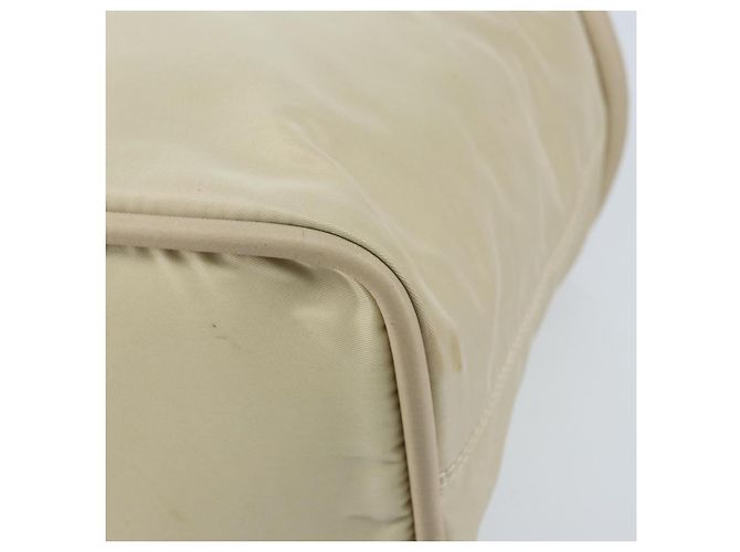 Céline Borsa a Mano CELINE Nylon Beige Oro Auth ka2474 D'oro - vista 15