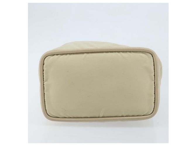 Céline Borsa a Mano CELINE Nylon Beige Oro Auth ka2474 D'oro - vista 5