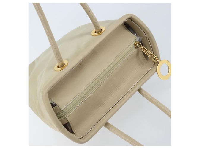 Céline Borsa a Mano CELINE Nylon Beige Oro Auth ka2474 D'oro - vista 6