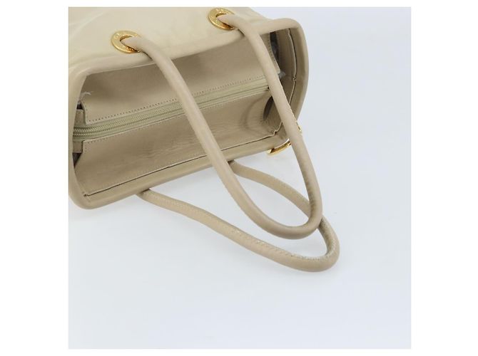 Céline Borsa a Mano CELINE Nylon Beige Oro Auth ka2474 D'oro - vista 7
