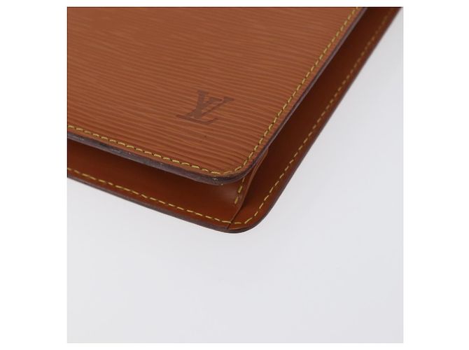 LOUIS VUITTON Pochette Uomo Epi Borsa Marrone Zipangu Oro M52528 LV Auth LNZ226 - vista 14