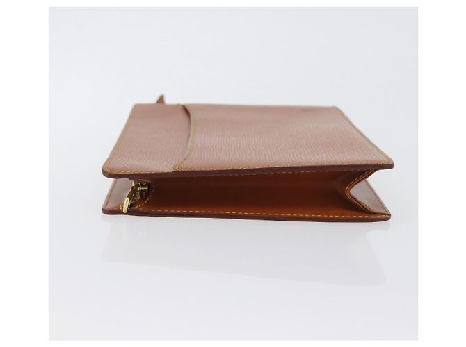 LOUIS VUITTON Pochette Uomo Epi Borsa Marrone Zipangu Oro M52528 LV Auth LNZ226 - vista 4