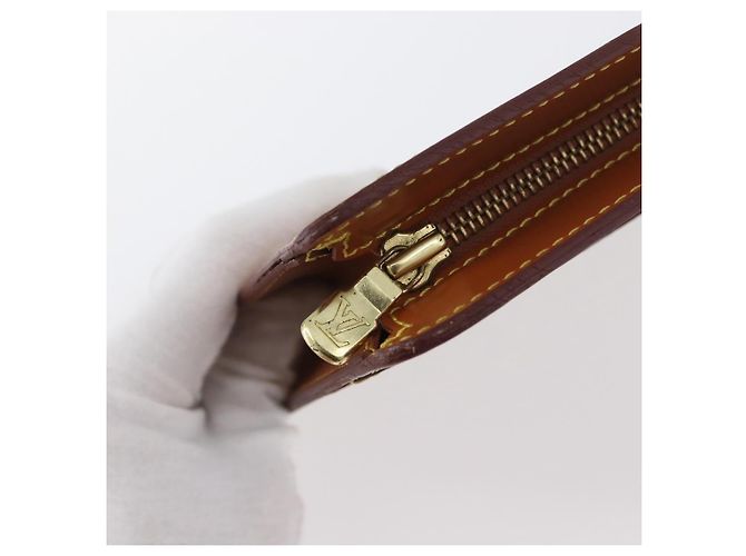 LOUIS VUITTON Pochette Uomo Epi Borsa Marrone Zipangu Oro M52528 LV Auth LNZ226 - vista 8