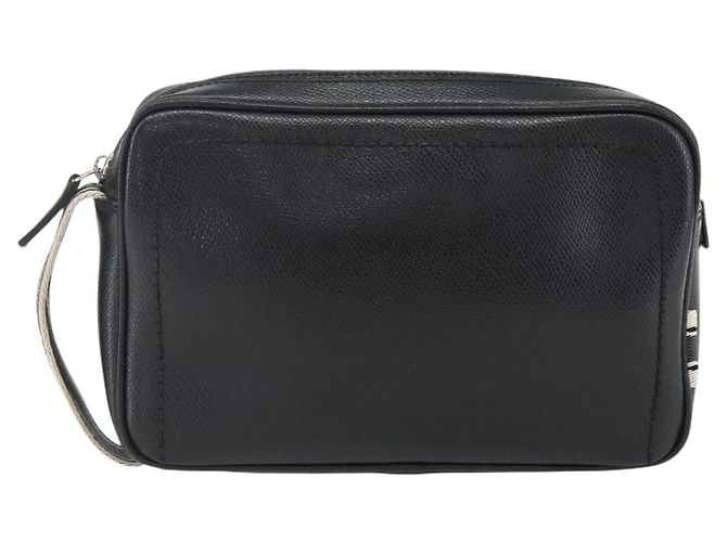 Borsa a mano in pelle nera e argento Salvatore Ferragamo Auth ka2510 Nero - vista 13