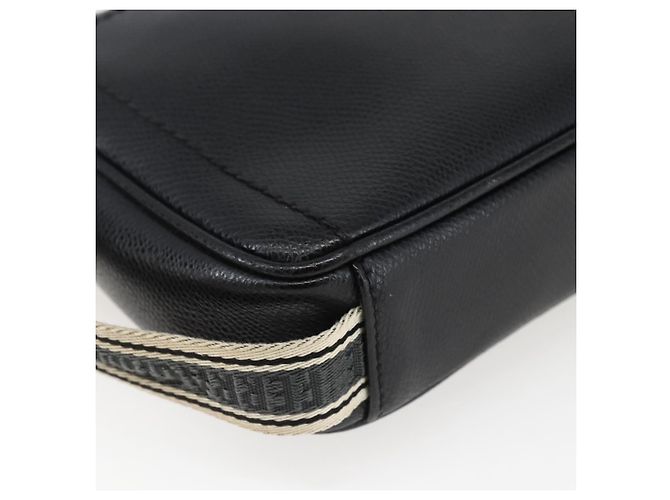 Borsa a mano in pelle nera e argento Salvatore Ferragamo Auth ka2510 Nero - vista 14