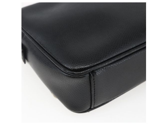Borsa a mano in pelle nera e argento Salvatore Ferragamo Auth ka2510 Nero - vista 16
