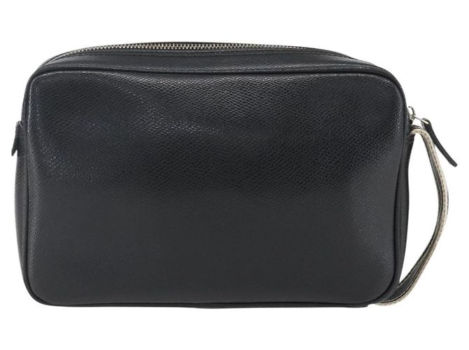 Borsa a mano in pelle nera e argento Salvatore Ferragamo Auth ka2510 Nero - vista 2