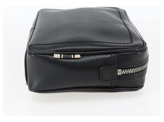 Borsa a mano in pelle nera e argento Salvatore Ferragamo Auth ka2510 Nero - vista 4