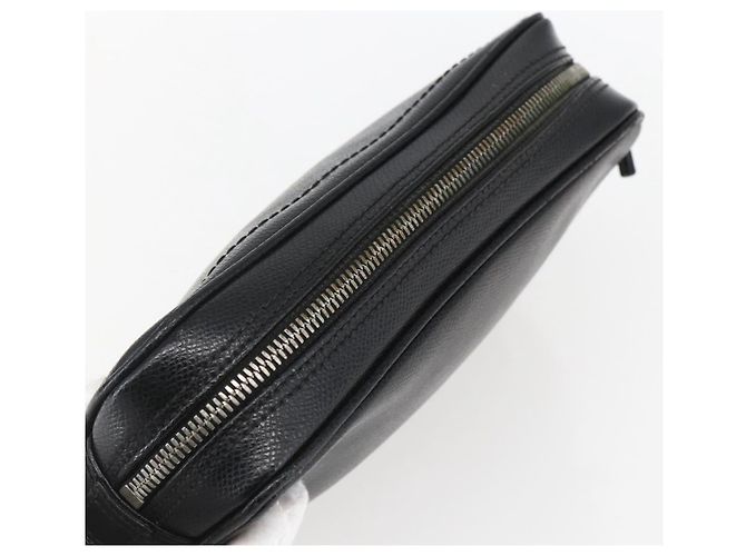 Borsa a mano in pelle nera e argento Salvatore Ferragamo Auth ka2510 Nero - vista 5