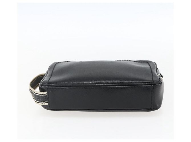 Borsa a mano in pelle nera e argento Salvatore Ferragamo Auth ka2510 Nero - vista 6