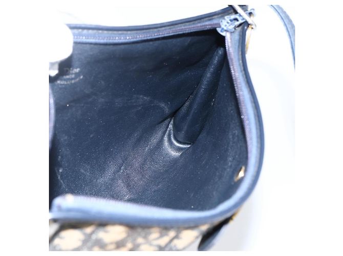 Mini borsa a rullo in tela obliqua Trotter Christian Dior blu Auth fm5123 D'oro Blu navy - vista 17